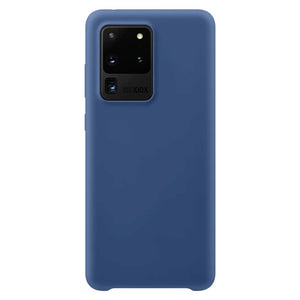 Premium Silicone Case Blue Ochranný Kryt pre Samsung Galaxy S20 Ultra