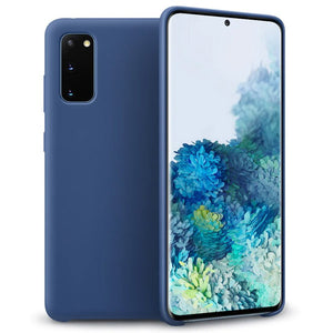 Premium Silicone Case Blue Ochranný Kryt pre Samsung Galaxy S20