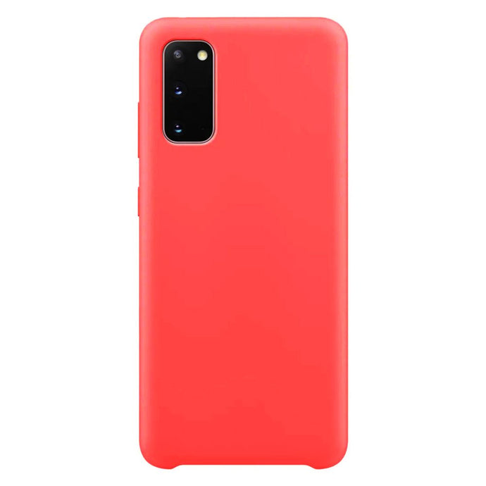 Premium Silicone Case Red Ochranný Kryt pre Samsung Galaxy S20 Plus