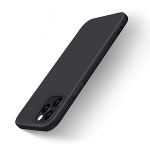 Premium Silicone Case Black Ochranný Kryt pre iPhone 12 Pro Max