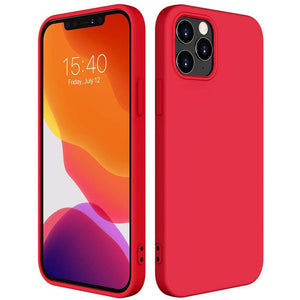 Premium Silicone Case Red Ochranný Kryt pre iPhone 12 Pro Max