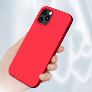 Premium Silicone Case Red Ochranný Kryt pre iPhone 12 Pro Max