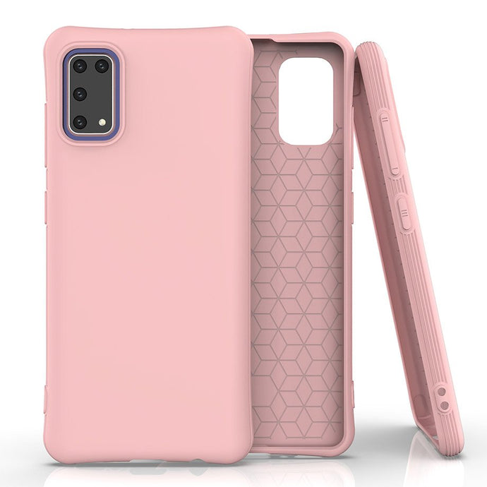 Soft Bumper Flexible Pink Ochranný Kryt pre Samsung Galaxy A41