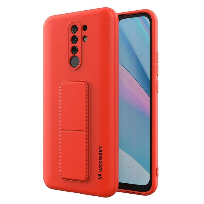 Kickstand Case Silicone Red Ochranný Kryt pre Xiaomi Redmi 9