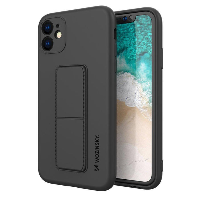 Kickstand Case Silicone Black Ochranný Kryt pre iPhone 11 Pro