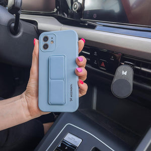 Kickstand Case Silicone Grey Ochranný Kryt pre iPhone 12 Pro Max