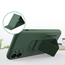 Načítať obrázok do zobrazovača galérie, Kickstand Case Silicone Black Ochranný Kryt pre iPhone 12 Pro Max
