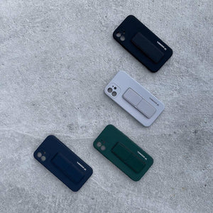 Kickstand Case Silicone Grey Ochranný Kryt pre iPhone 12 Pro Max
