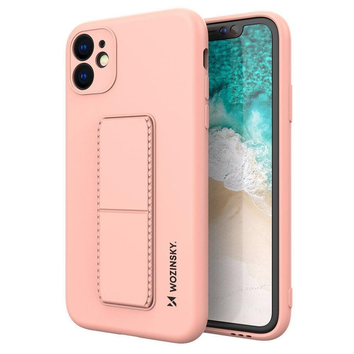 Kickstand Case Silicone Pink Ochranný Kryt pre iPhone 11 Pro