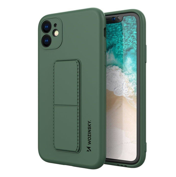 Kickstand Case Silicone Green Ochranný Kryt pre iPhone 11 Pro