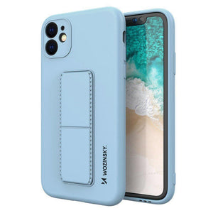 Kickstand Case Silicone Light Blue Ochranný Kryt pre iPhone 11 Pro