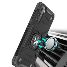 Načítať obrázok do zobrazovača galérie, Premium Ring Armor Rugged Case Black pre Samsung Galaxy S21 FE
