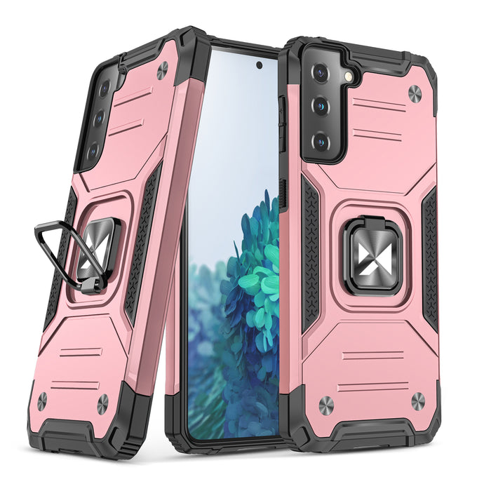 Premium Ring Armor Rugged Case Pink pre Samsung Galaxy S22