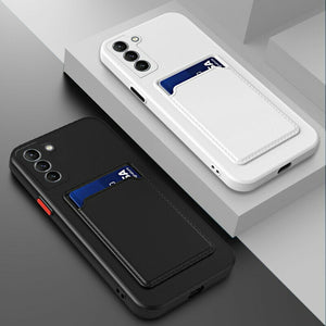 Card Wallet Black Ochranný Kryt pre Samsung Galaxy S21