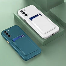 Načítať obrázok do zobrazovača galérie, Card Wallet Green Ochranný Kryt pre Samsung Galaxy S21
