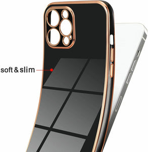 Lighting Black-Gold Ochranný Kryt pre iPhone 13 Pro Max