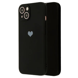Valentine Heart Case Black Ochranný Kryt pre iPhone 13